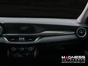 Alfa Romeo Stelvio Dash Trim Kit - Carbon Fiber 